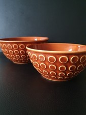 2 Schüsseln Rusalka braun VEB Steingutfabrik Torgau Kreise DDR 