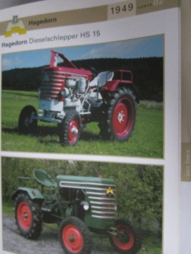 Traktor hagedorn 1949 - hagedorn, hs