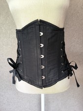 Korsett - Unterbrustcorsage Burleska schwarz Gothic Size 28 (Größe 40-42)