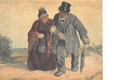 859812) Künstler AK Otto Quante Minden - Heimkehr vom Fest 