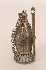 Phiole Flasche Flakon z. öffnen Silber antike Parfumflasche orientalisch 