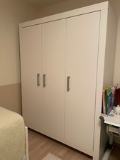Kleiderschrank Paidi 3-türig Kreideweiß Dekor