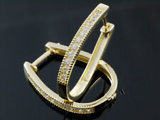 585 Gold Klappcreolen Grösse 17,8 mm x 25 mm 1 Paar mit Zirkonia Steinen