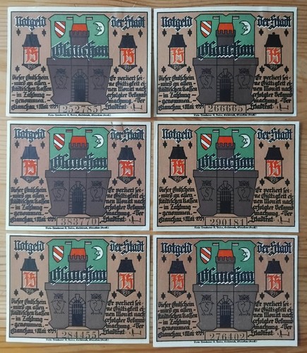 Notgeldscheine der stadt - notgeldscheine,