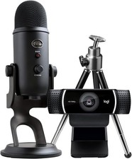 Logitech G Blue Yeti + C922 Pro Streamer Bundle  Mikrofon & Webcam für Streaming