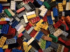 Lego® 100 Basic Steine nur hohe 2x4 Sammlung Konvolut Bausteine bunt 3001 City