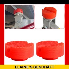 2x Rot Wagenheber Gummiauflage Gumiblock Gumiklotz Jack Pad Adapter Hebebühne