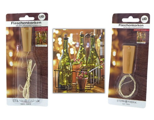Korken mit led lichterkette - korken,