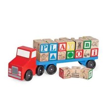 Alphabet Blöcke Holz LKW