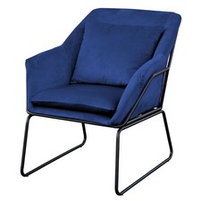 B-Ware SVITA JOSIE Sessel gepolstert Beistellsessel Couch Relaxsessel Samt Blau