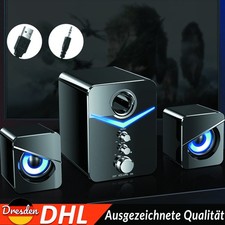USB PC Lautsprecher Set Stereo Bass Speaker Multimedia Boxen für Computer Laptop