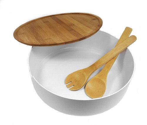 Salat schale holz deckel - schale,