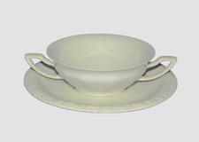 Suppentasse mit Untertasse von Rosenthal Maria weiß
