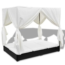 Outdoor loungebett mit vorhang - outdoor-loungebett,