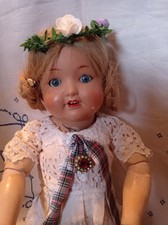 wunderschöne alte große Puppe Masse Kopfpuppe 