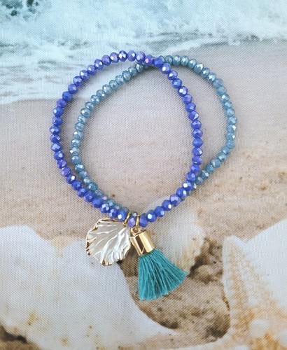 Sylvie 2er kristall armband - kristall,