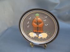 KMK Kupfermühle Wandteller Sammelteller "Schäfer" Keramik 70er Jahre 28,5 cm Ø