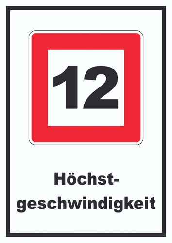 Höchstgeschwindigkeit h - 12, km/h