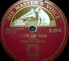 Webster BOOTH "I Love The Moon / A Brown Bird Singing" HMV 1930 78rpm 10"