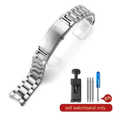 Uhrenarmband Edelstahl 316L 20 mm 22 mm Silber Ersatzband für Omega Seamaster