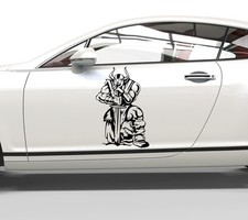 Aufkleber Wikinger mit Schwert