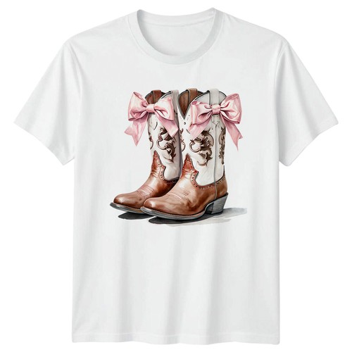Cowboystiefel rosa schleife - cowboystiefel,