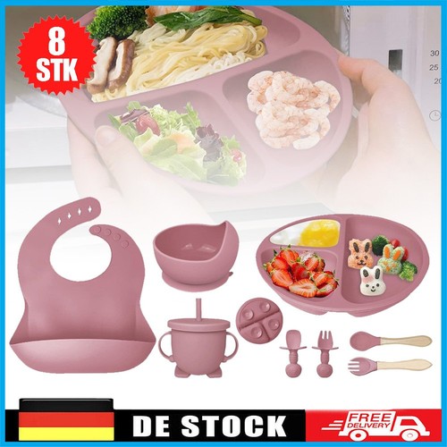 8er baby geschirrset silikon - geschirrset,