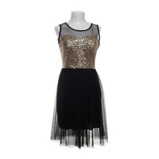 Espenica, Cocktailkleid, Größe: XL, ISABE ELBISE 3418, Schwarz/Gold #AoM