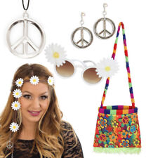 Zubehör-Set Hippie 5-teilig Haarband Tasche Brille Ohrringe und Kette 129861813F