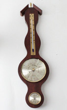 Vintage Barometer Thermometer analog Wetterstation Holz mahagoni-/messing-farben