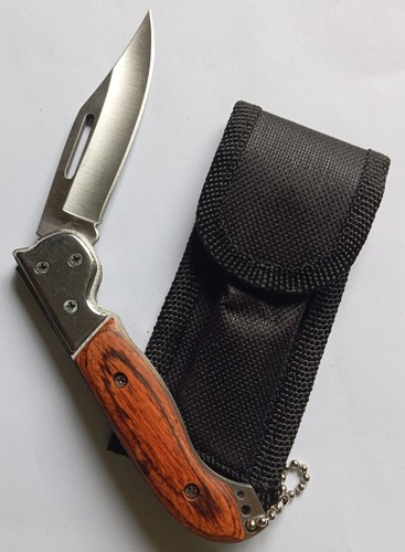 Taschenmesser mit holzgriff - taschenmesser,