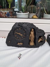 Kohlebrocken mit Uhrwerk - Bergbau - Zeche - Bergmannsuhr