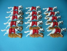 Timpo 15 Pferde weiß Satteldecken ROT Nordstaatler Nordstaaten - Kavallerie ACW