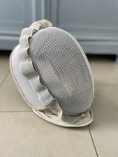 Vintage Fechtmaske Fencing Mask Allstar In Weiß mit hellem Leder.