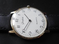 GUB Glashütte Quartzuhr Herren Werk Schrittmotor 90-iger Jahre läuft gut