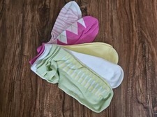 5 Paar Damen Sneaker-Socken Gr 39-42 pink Rosa weiss Grün Baumwoll-Mischung NEU