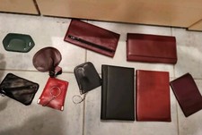 Leder Schlüsseltasche Geldbeutel Ausweis Mappe Notizblock koffer Anhänger 