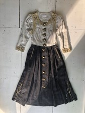 Lodenfrey Leinen Kleid Trachten Landhaus Gr.38 Leder Oktoberfest