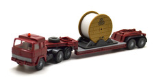 1:87 (H0) - Wiking 503 Magirus 235 D Tieflader-Sattelzug / rotbraun