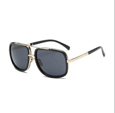 Stylische Herren Sonnenbrille Pilot Design – Schwarz/Gold Rahmen, UV400 Schutz