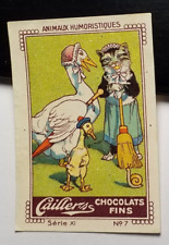 Cailler 's Schokolade Tiere Gans Katze Schnecke / Etikett Streichholzetikett ?