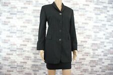  LAURÈL EDLER DAMEN STRETCH WOLLE TWEED GEHROCK JACKE GRAU CAMEL  36 