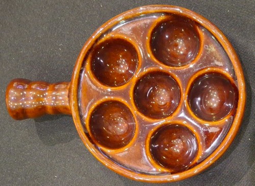 Schneckenpfanne keramik braun - keramik,
