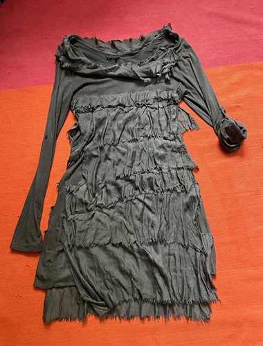 Kleid grau langarm - grau,