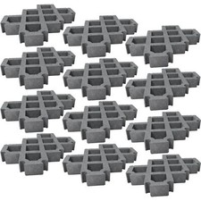 hanit Rasengitter Steine Recycling Kunststoff BxTxH: 60x40x8cm grau 12 Stück