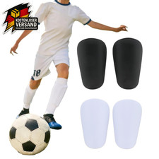 Mini Fußball Schienbeinschoner Bequem Schutzausrüstung schwarz weiß 4 Stück