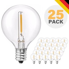 25er G40 lichterkette LED ersatzbirnen,LED Glühbirne E12 Sockel, Lichter Birnen