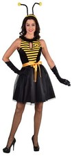 Bienen Kleid schwarz gelb