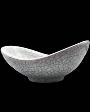 Vintage Aschenbecher mit Craquelé-Glasur – Karlsruhe Majolika Stil (Form 5912)