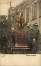 KÖLN am Rhein Postkarte ~1900/05 Partie am Kolping Denkmal Vintage Postcard